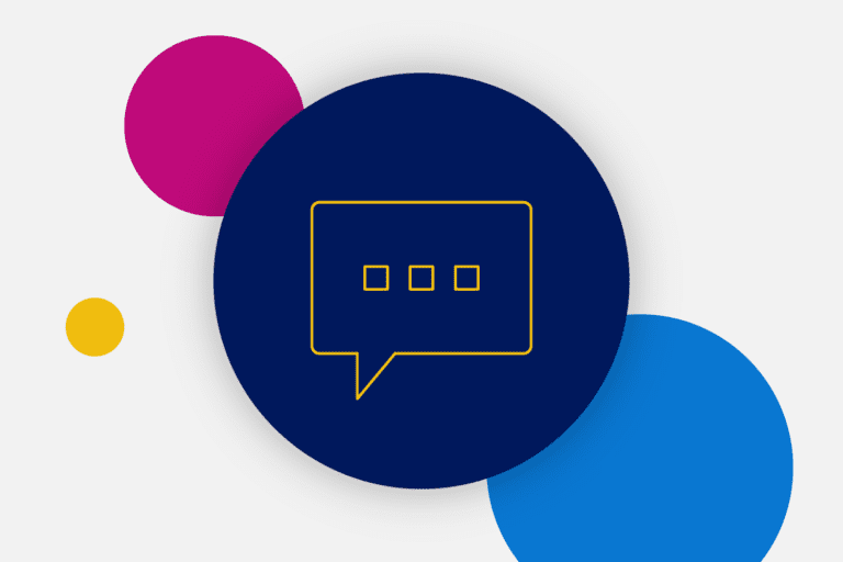 SMS text bubble icon to depict our February demo recap