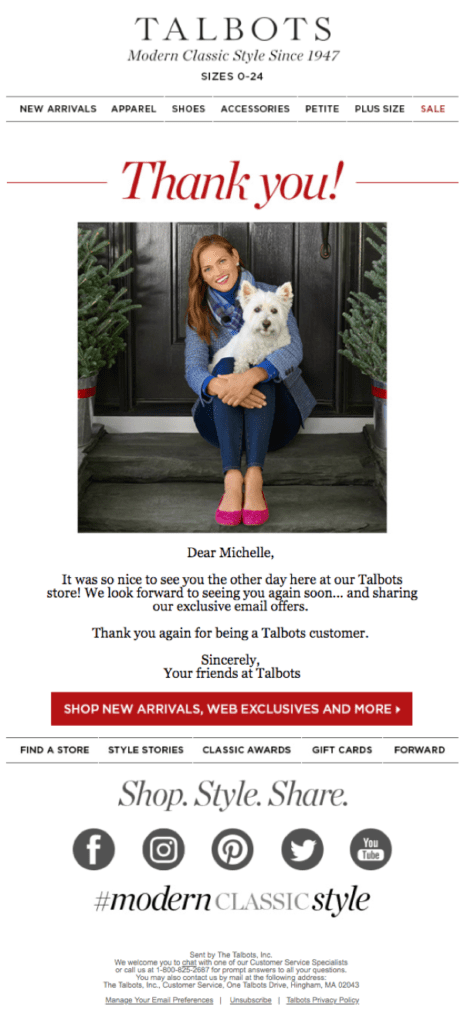 Best of 2018 Cross-Channel Marketing: Talbots