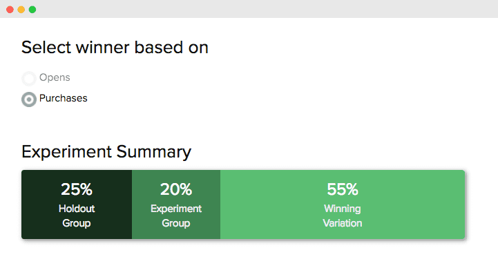 Product Enhancements - Experiments UI screenshot