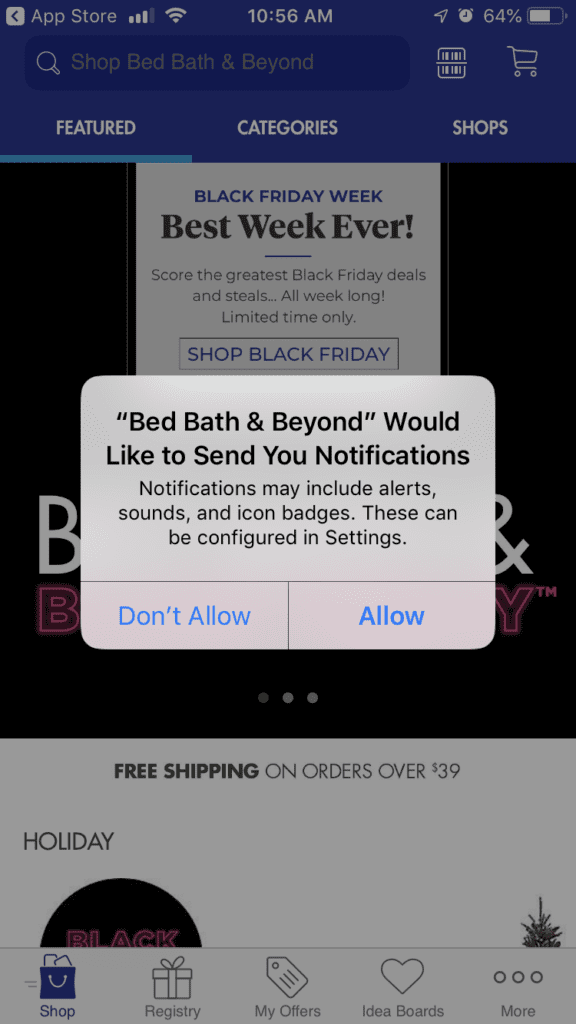 Push Notification Opt-In Screen