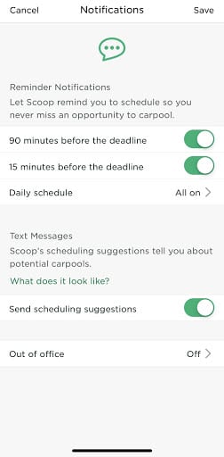 Scoop Reminder Notifications