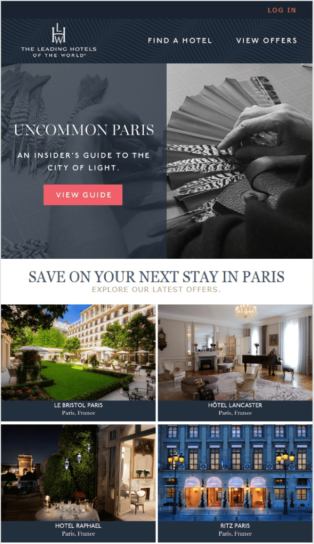 Email from Leading Hotels of the World