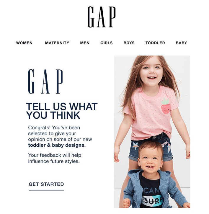 Gap feedback campaign