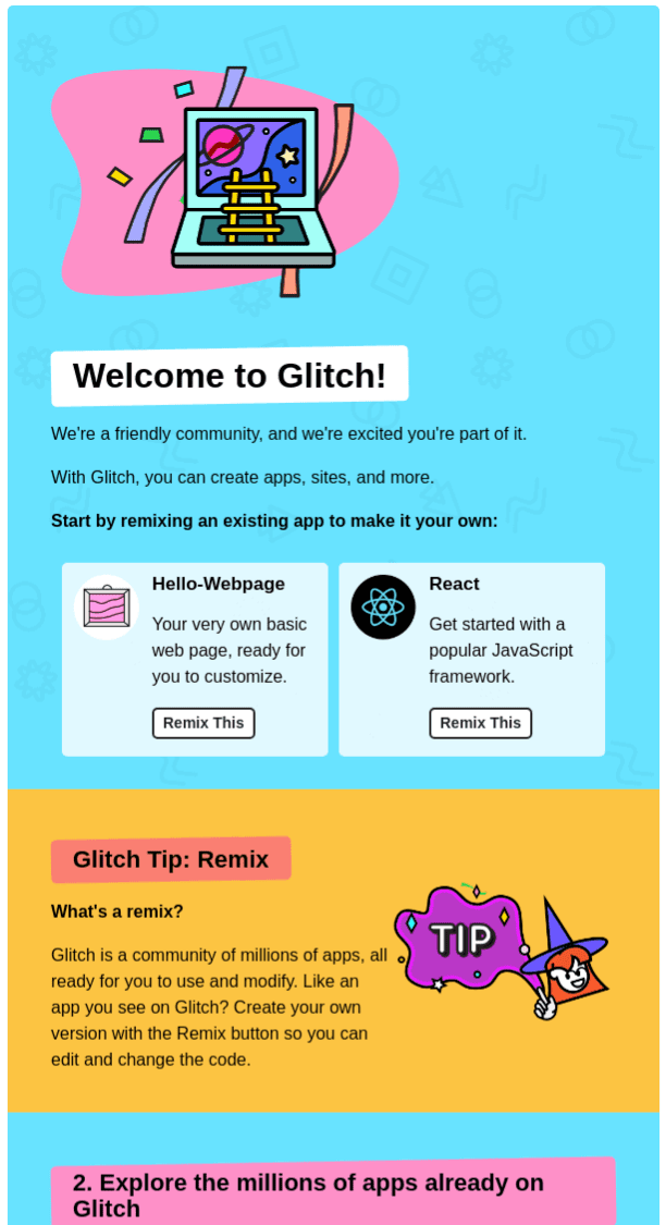 Welcome - Glitch