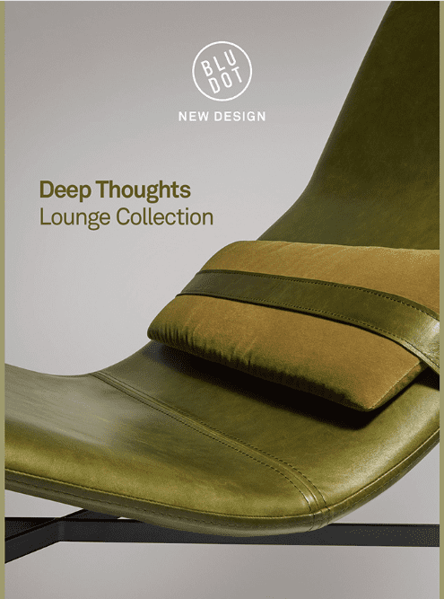 Blu Dot photography in Deep Thoughts lounge collection promotional email