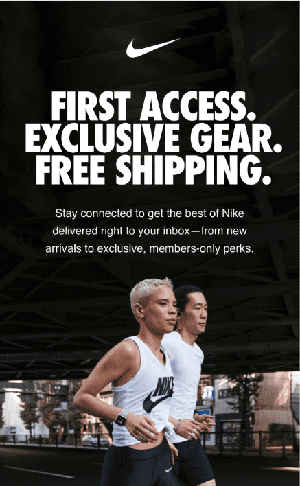 Nike's first access promotion