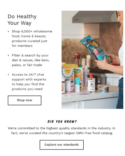 Thrive Market email - Pt 2