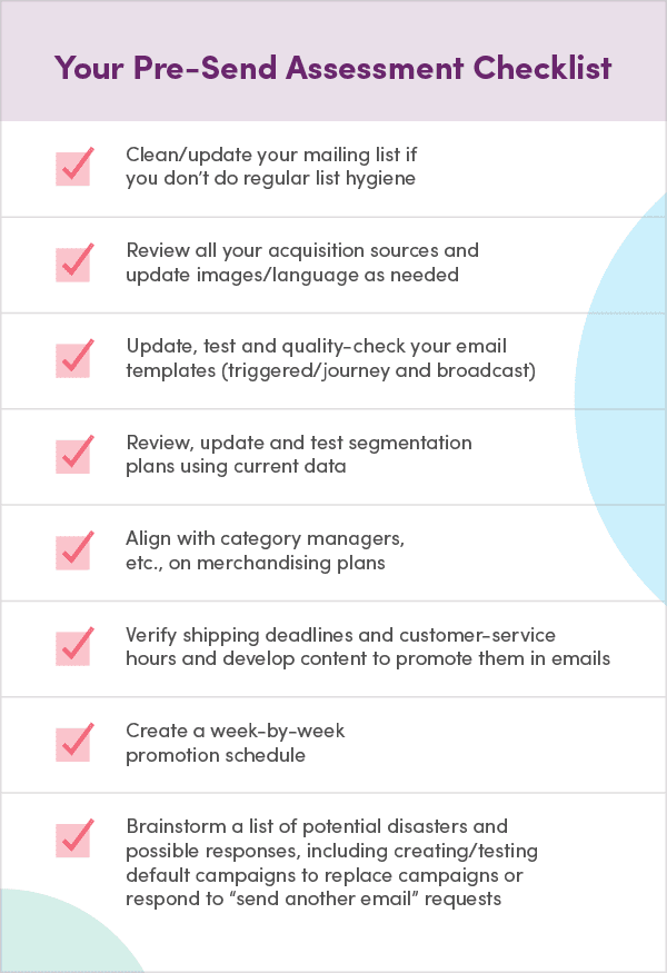 Holiday Marketing Pre-Send Assessment Checklist