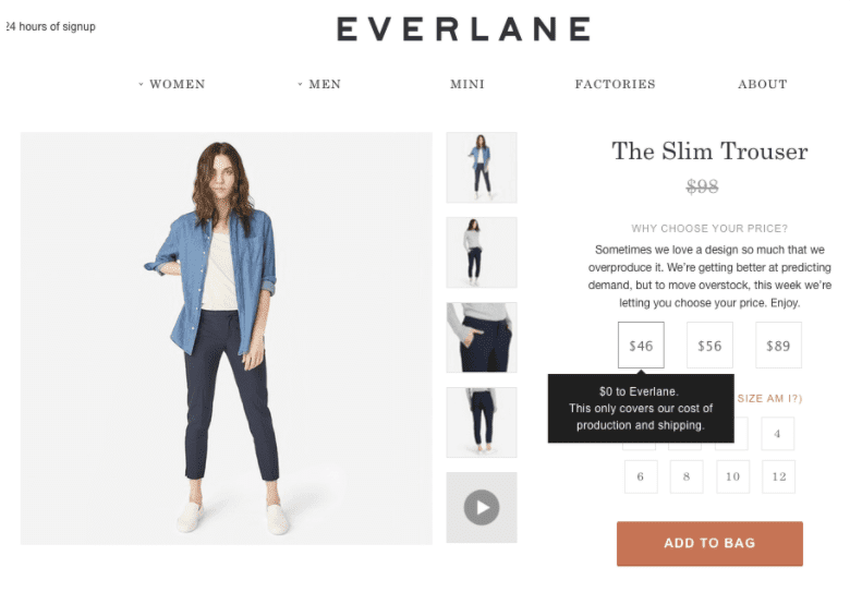 Everlane's "Radical Transparency"