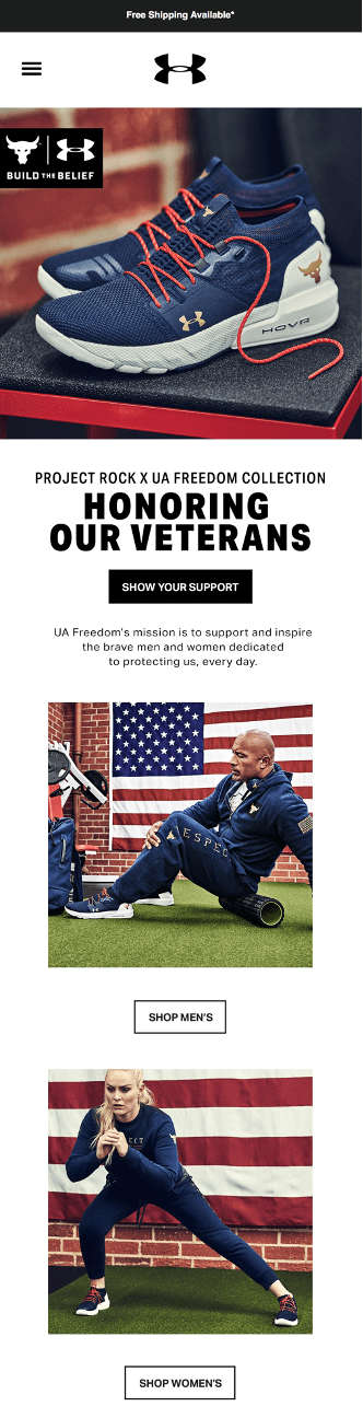 Under Armour Honoring Our Veterans