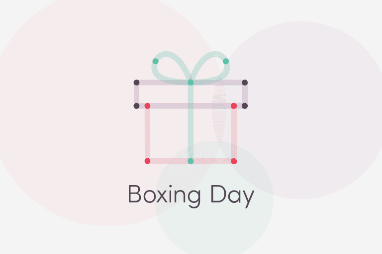 Boxing Day illustration of holiday gift