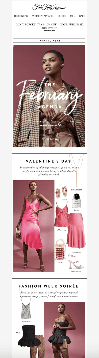 Saks Fifth Avenue: The February Style Agenda