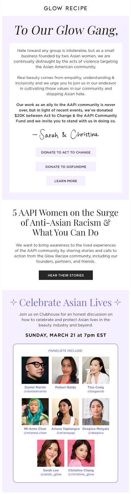 Glow AAPI email