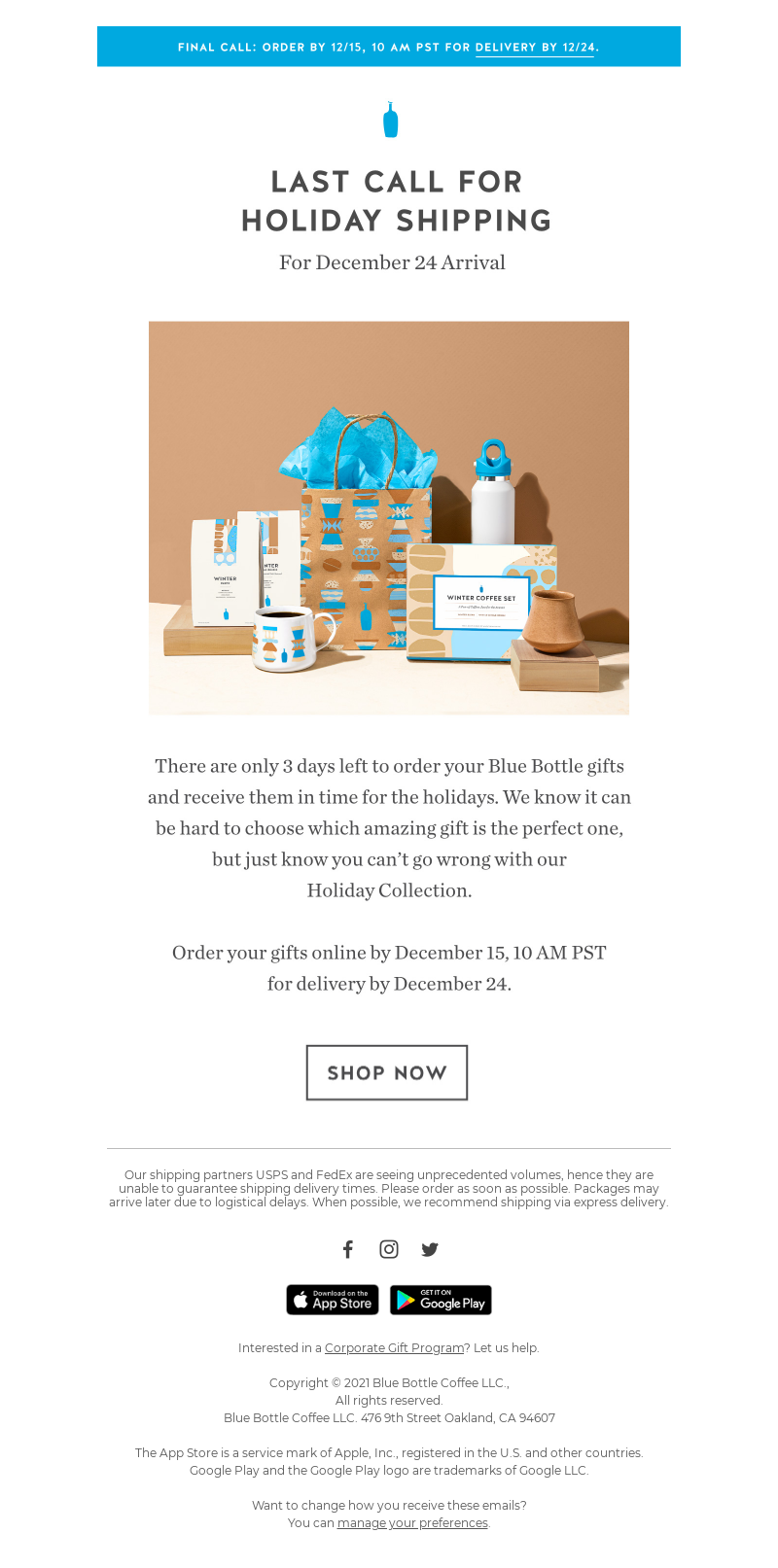 Blue Bottle Best Emails