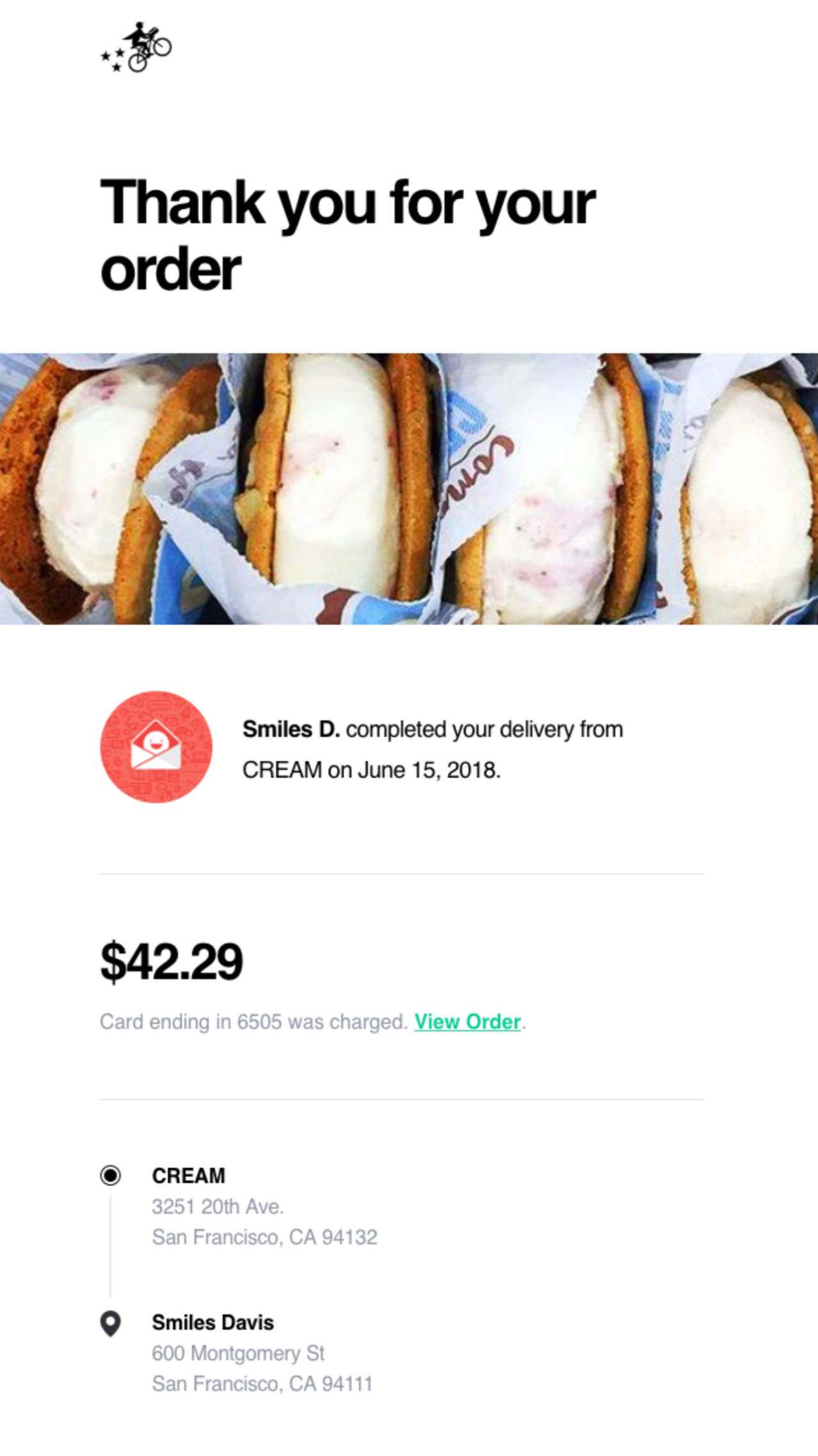 Postmates Dynamic Content