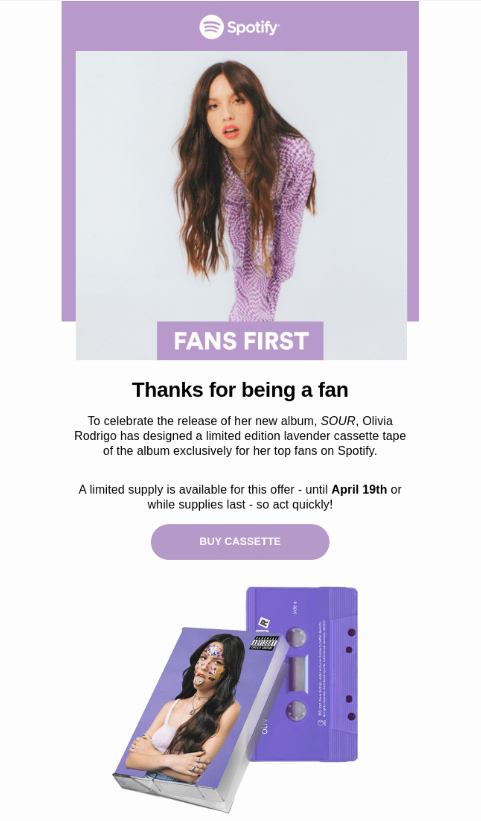 Spotify Olivia Rodrigo Segmented Promotional Campaign