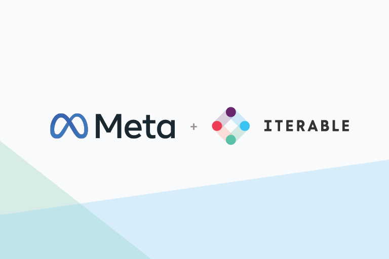 Meta logo and Iterable logo